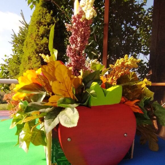 Handmade Floral Centerpiece Fall Decoration Artificial Flower Table Arrangement - Picture 5 of 8